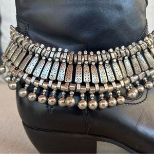NWOT Inali Silver Tribal “Boot Bracelets” (Boots not included)
